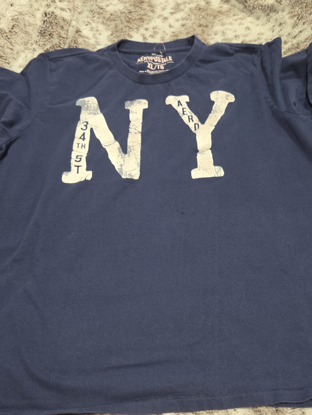 Aeropostale Navy NY Graphic Tee